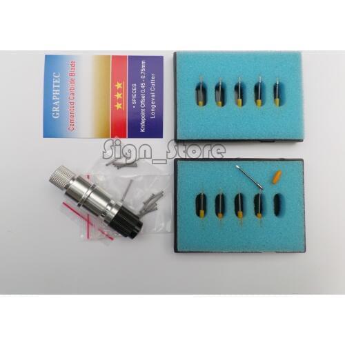 1 pc Graphtec CB 09 silhouette cameo craftrobo cutter Blade Holder + 10 PCS 30 Degree Blades Knife Vinyl Cutting Plotter