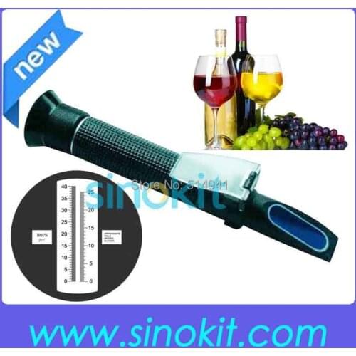 Cheaper ABS Plastic Free Shipping 0-25%Vol Wine/Oe Refractometer P-RHW-25brixATC