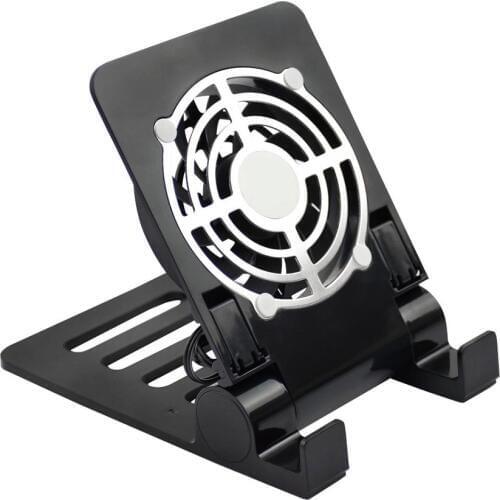 Etmakit USB Desk Phone Fan Quiet Cooling Pad Radiator with Foldable Stand Holder for iPhone iPad Tablets Laptops NK-Shopping