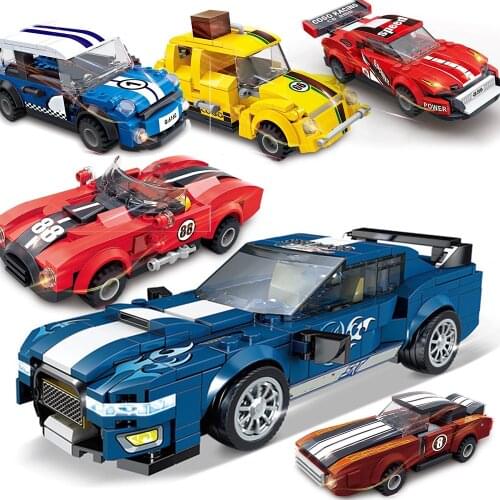 City Rally Car Technical Super Racers Speed Champions Supercar Racing Vehicle Model Building Block Brick creative Classical Toy