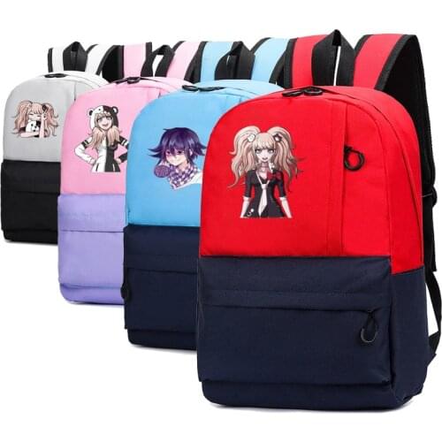 Canvas Backpack Student Mochilas for Teenagers Boys Girls School Bags Anime Danganronpa Junko Laptop Bag Men Women Backpack