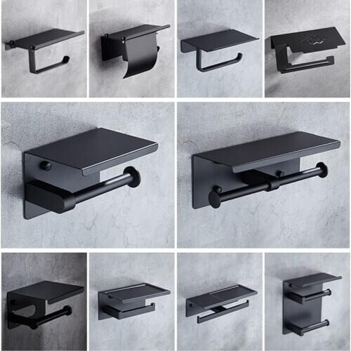Toilet tissue box toilet home black waterproof paper roll paper wipe hand toilet paper tray toilet paper rack