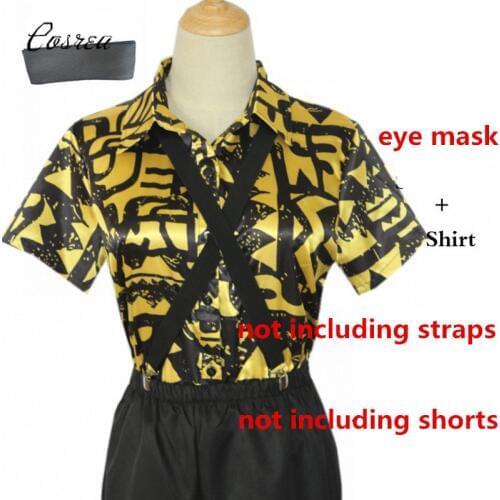 Stranger Things Costume Stranger Things T Shirt Dustin Eleven Costume Nancy Wheeler Yellow Short Sleeve Tee Eye Mask Straps