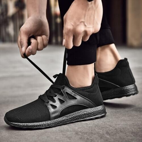 Summer Casual Shoes For Men 2020 Fashion Breathable Mesh Lace up Tennis Shoes Men Flats Sneakers Plus Size 39-47 NanX242