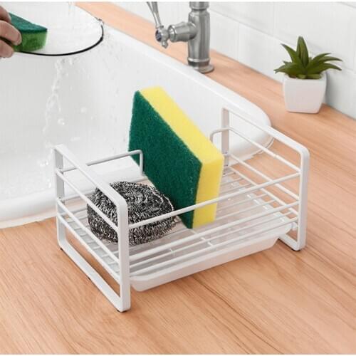 Kitchen Drainage Shelf Sink Sponge Holder Washer Kitchen Organizer Soap Stainless Steel Storage Rack Bathroom Accessories