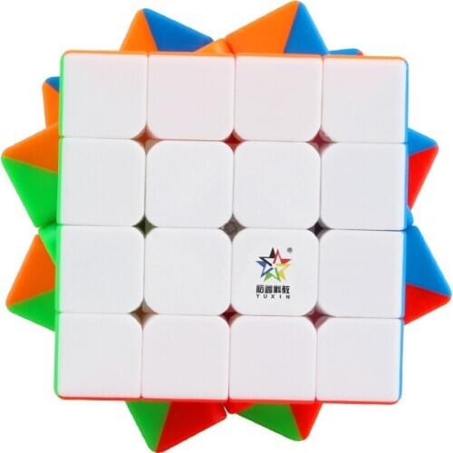 Yuxin 4x4 V2 Stickerless magic cubes speed smooth 4 Layer toys adult fun toy children 4x4x4 cube kids birthday gift
