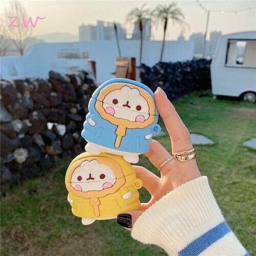 Cute Cartoon Rabbit 3D Case For Airpods 1 2 Pro Gift Box Soft Silicone Wireless Bluetooth Headphone Protective Cover Accessories