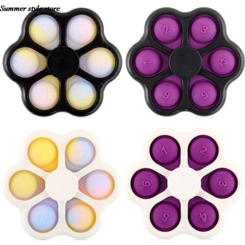 New Simple Fidget Spinner Toy Small Stress Relief Push Bubbles Hand Spinner Adult Kids Decompression Toys Gifts