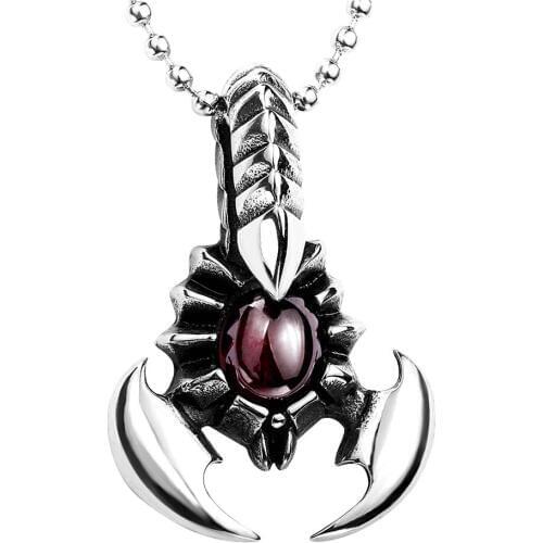 Punk good detail Scorpion Necklace Pendant Stainless Steel Jewelry For Man And Boy party gift
