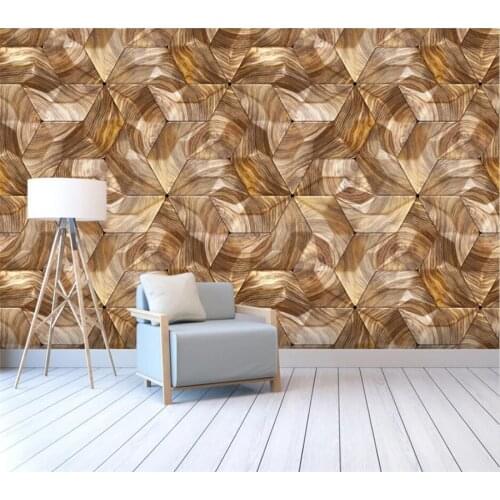 Custom 3d photo wallpaper abstract wood grain stereo deformation geometric background wall living room bedroom decoration обои