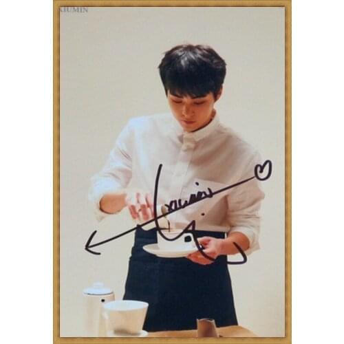 Hand signed EXO XIUMIN Kim Min Seok autographed photo 6 inches free shipping K-POP 022018B