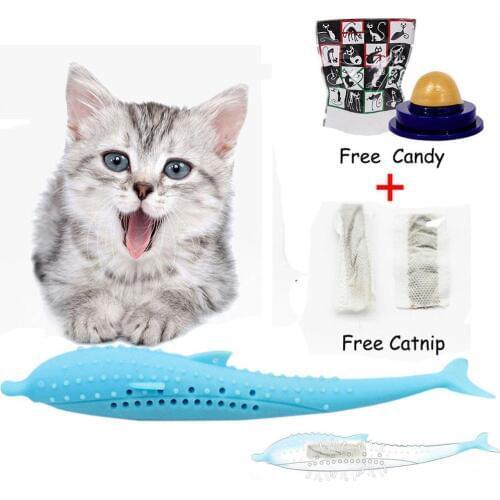 Cat Fish Shape Toys With Catnip Soft Pet Toothbrush Teddy Dog Brush Bad Breath Tartar Teeth Tool Dog Cat Cleaning Supplies