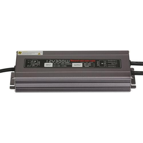 [Seven Neon]Wholesales IP67 waterproof DC12V 300W/DC24V 300W metal switch power adaptor led lighting power transformer+cable