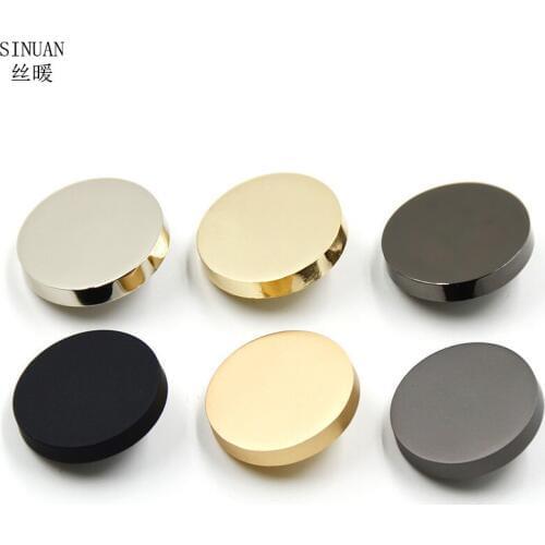 SINUAN Coat Buttons Metal Button Round Clothing Buttons Plating And Shank Button Decoration Crafts 100 Pcs Sewing Accessories