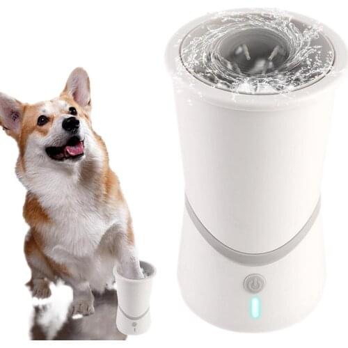 Dog Paw Cleaner Cup Intelligent Full Automatic Pet Foot Washer Cup Paw Clean Brush Quickly Wash Dirty Cat Foot Cleaning Bucket