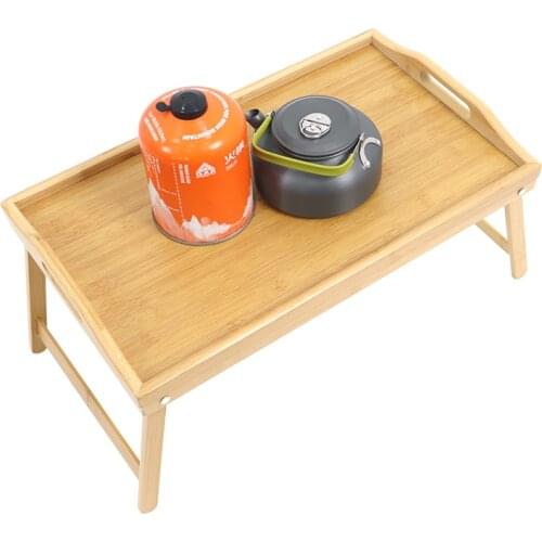 Outdoor Bamboo Folding Laptop Table Small Table Folding Lifting Desk Bed Side Small Table Study Desk Kids Breakfast Table
