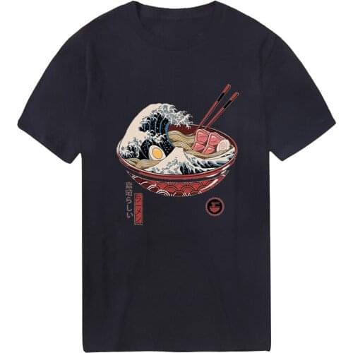Japanese Ramen Harajuku Mans T-shirts O-Neck Short Sleeve Tshirts Military Vintage Tees Funny Clothing Tops Male Camiseta Homme