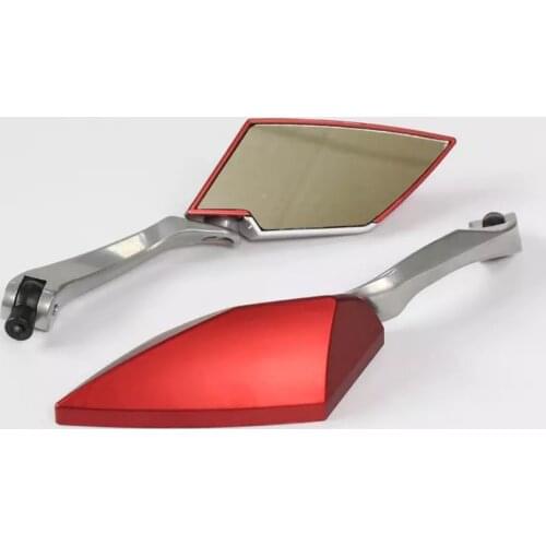 2 Pcs Motorcycle Mirror Scooter E-Bike Rearview Mirrors Electrombile Back Side Convex Mirror 8mm 10mm Carbon Fiber Universal