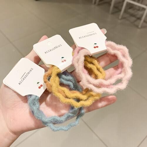 4 Piece Candy Color Elastic Hair Bands For Girls Hair Ring Head Rope Kids Children Hair Styling Tools Hair Wear Headdress