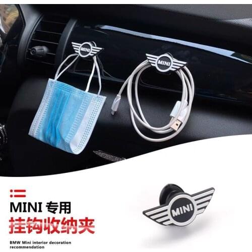 Car Clips USB Cable Organizer Storage Car Hook Car Sticker Fastener Seat Back Hook for BMW MINI COOPER F54 F55 F56 F60 R56 R60