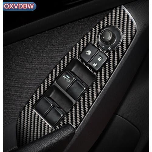 For MAZDA 3 Axela accessories decorate carbon fiber Windows Control Panel automotive interior trim stickers2014 2017 2018