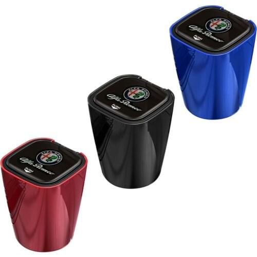 LED Light Accessories Ashtray Push Type Auto Vehicle Cigarette For Alfa Romeo giulia stelvio giulietta 159 147 156 166 sticker