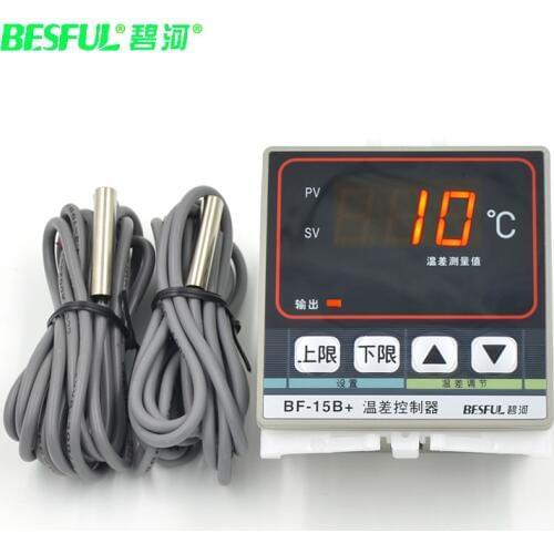 Free shipping original BESFUL BF-15B+ solar microcomputer double sense line thermocouple temperature difference controller