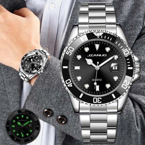 New Mens Watch Luxury Business Watch Men Waterproof Date Green Dial Watches Fashion Male Clock Wrist Watch relogio masculino