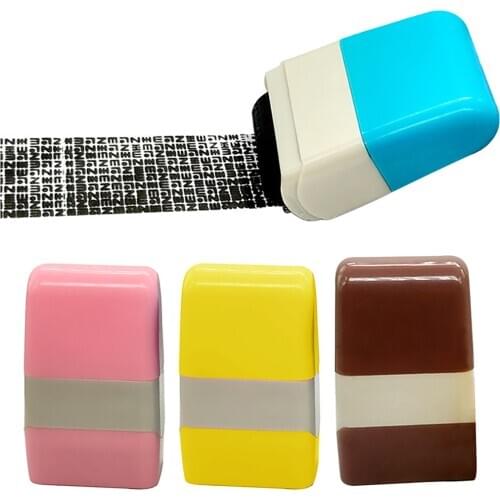 Mini Roller Self Covering Garbled Confidential Stamps Express List Identity Code Privacy Information Data Seal Theft Protection
