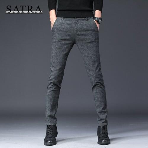 Satra 2021 New Arrival High Quality Casual Cotton Pants Men,Mens Business Slim Trousers,Mens Fashion Elasticity Straight Pants