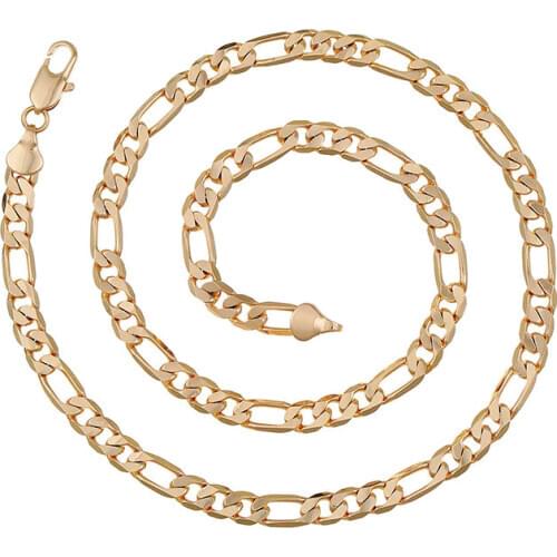 MxGxFam ( 50 cm * 6 mm) Fashion Gold-Color Chain Necklaces for Men 's Wise Choice Nickel free Copper