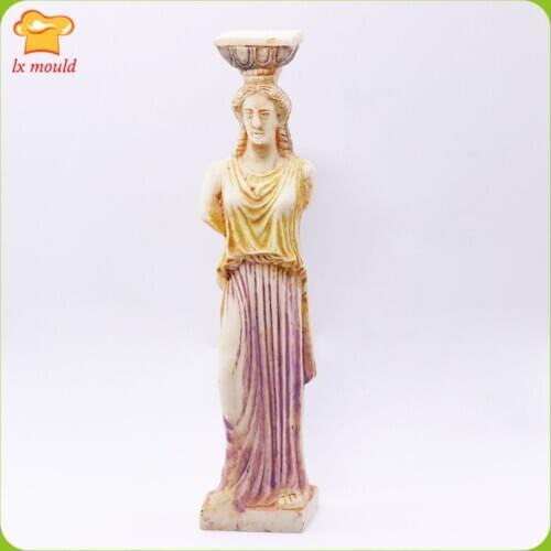 New Ancient Greek Goddess Statue Soap Candle Mold Statue Silicone Mold Art Candle Decoration