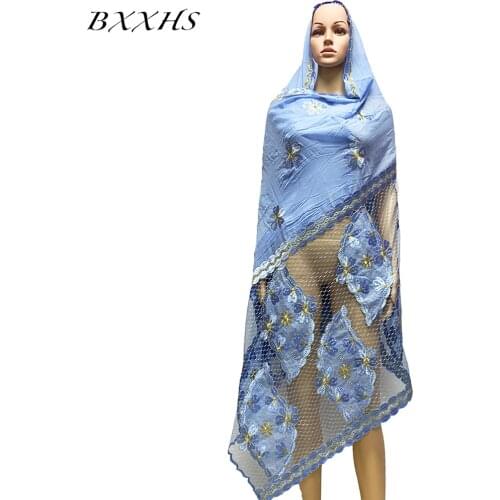 New African Islamic Hijab African Dubai Ramadan Cotton Hijab Pashmina Extremely Soft Turban Women Wrap Scarf Fashion Shawl LH175
