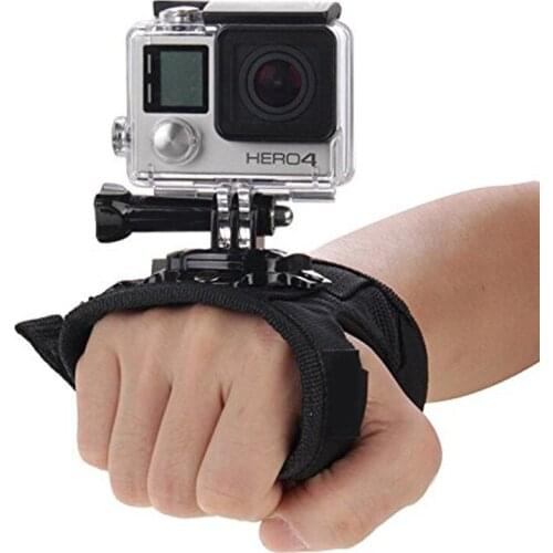 360 Degrees Glove Wrist Band Arm Strap Belt Tripod Mount for GoPro Hero 7/6/5/4/3 Camera Fist Adapter for Go Pro Accessories