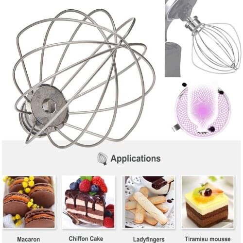 Stainless Steel Wire Whip Mixer Attachment Cream Blender Whip Egg Beater Stand Mixer K45WW Kitchen Whisk Accessories Egg Tools