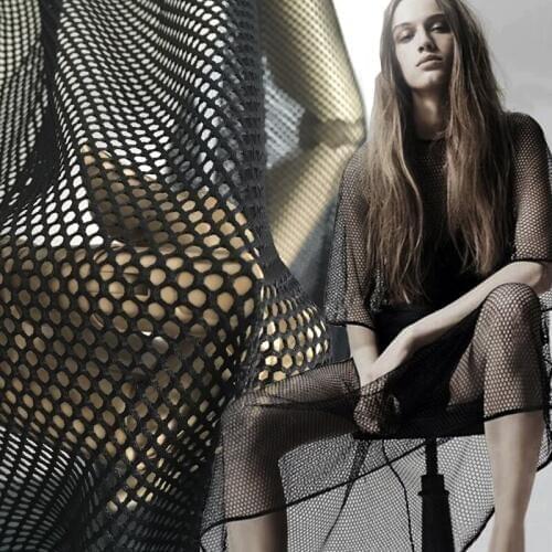 Mesh net cloth fabric clothing Breathable hollow-out perspective gauze mesh fabric students design a cloth accessories