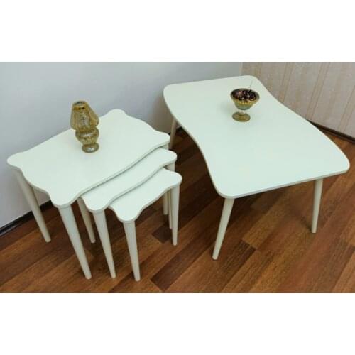 Modern 'flora Serisi'' 3'lü Zigon And Medium Coffee table Pad coffe table