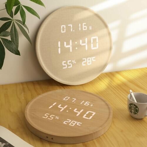 LED luminous electronic clocks living room home fashion creative Nordic light luxury simple wall clock