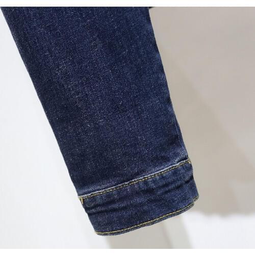 Spring autumn womens casual flower embroidery broken hole jacket female vintage slim Jean jacket TB3389