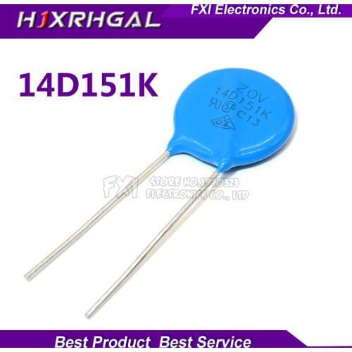 10PCS 151K Piezoresistor 14D151K 150V Varistor Resistor