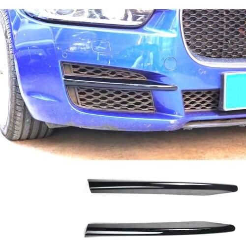 2pcs/set Car Front Fog Light Lamp Eyebrow Decoration Strips Trim For Jaguar XEL 2018 2019 Exterior Auto Styling