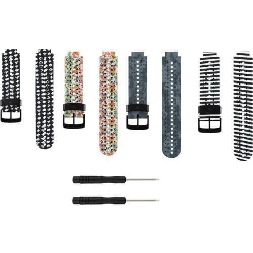 230HS) 4pack-B Soft Silicone Replacement Watch Band for Garmin Forerunner 230 /235/235Lite/ 220 / 620 / 630 / 735 Smart Watch