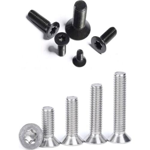 5-50PCS M2 M2.5 M3 M4 M5 M6 M8 stainless steel / steel with black grade 10.9 GB2673 Six-Lobe Torx Head Flat Countersunk Screw