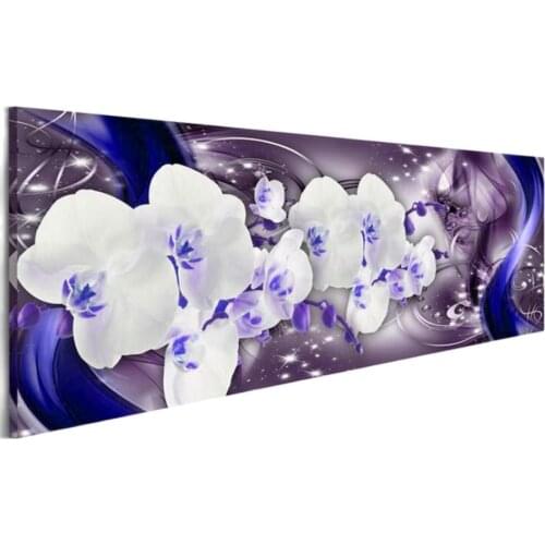 5D Diamond Art Blue Orchid flower landscape Diamond Embroidery Full Round Square Diy Diamond Painting Cross Stitch A999