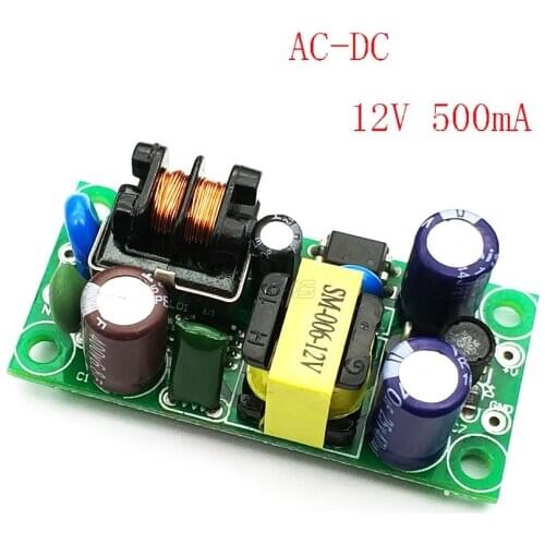 AC-DC 12V500mA Buck Converter Isolation LED Bare Plate Power Module Supply 220V