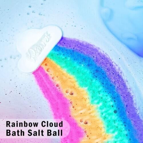 Mom Kids Bath Bomb Rainbow Cloud Salt Ball Bathing Bubble Adult Kids Exfoliating Moisturizing Skin Care Natural Bubble Shower