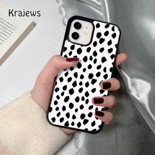 Krajews Dalmatian spots coque Phone Case for iPhone 12 mini 5 6S 7 8 PLUS X XS XR 11 PRO MAX SE 2020 Back Cover Funda Shell
