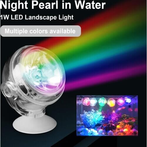 EU US Aquarium Waterproof LED Spotlight Submersible Light Convex Lens Design with Suction Cup Fish Tank Decorative