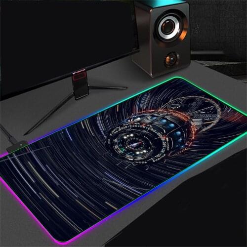 RGB Gaming Mouse Pad Computer Mouse Pad Gamer Large Mouse Pad Mouse Pad XXL Backlit Pad Desktop Mouse Pad with Luminous 400X900