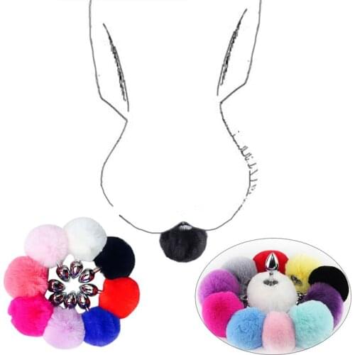 Rabbit Tail Metal Anal Plug Prostate Massager Butt Plug Insert BDSM Bondage Erotic Adult Sex Toys For Women Man Couples ButtPlug